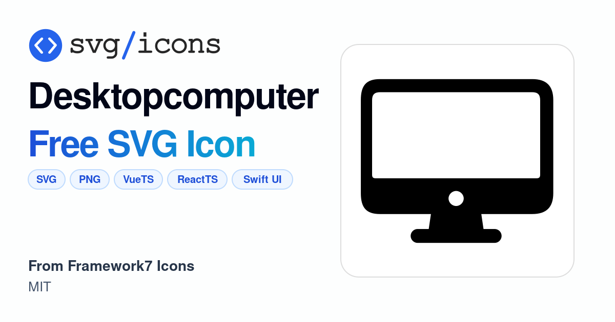 Desktopcomputer SVG Icon - Free Desktopcomputer PNG & SVG Download