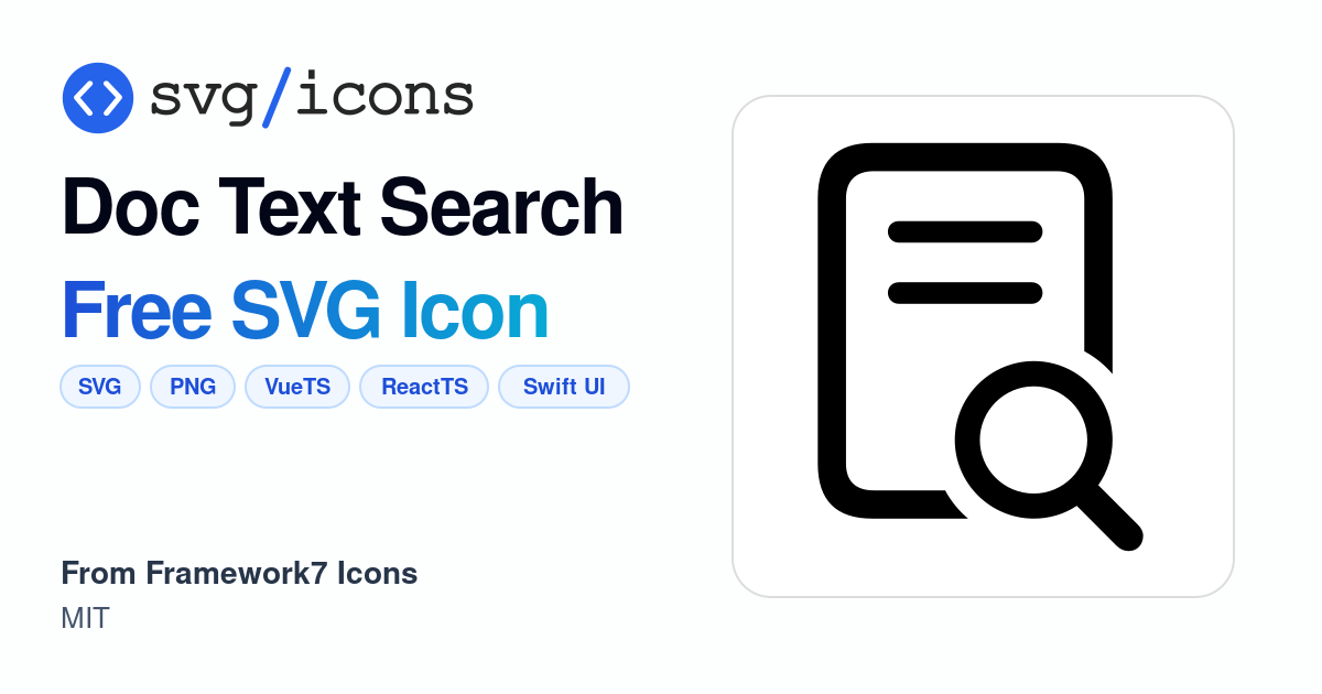 Doc-text-search SVG Icon - Free Doc-text-search PNG & SVG Download