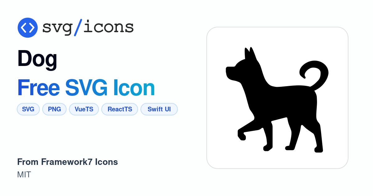 Dog SVG Icon - Free Dog PNG & SVG Download