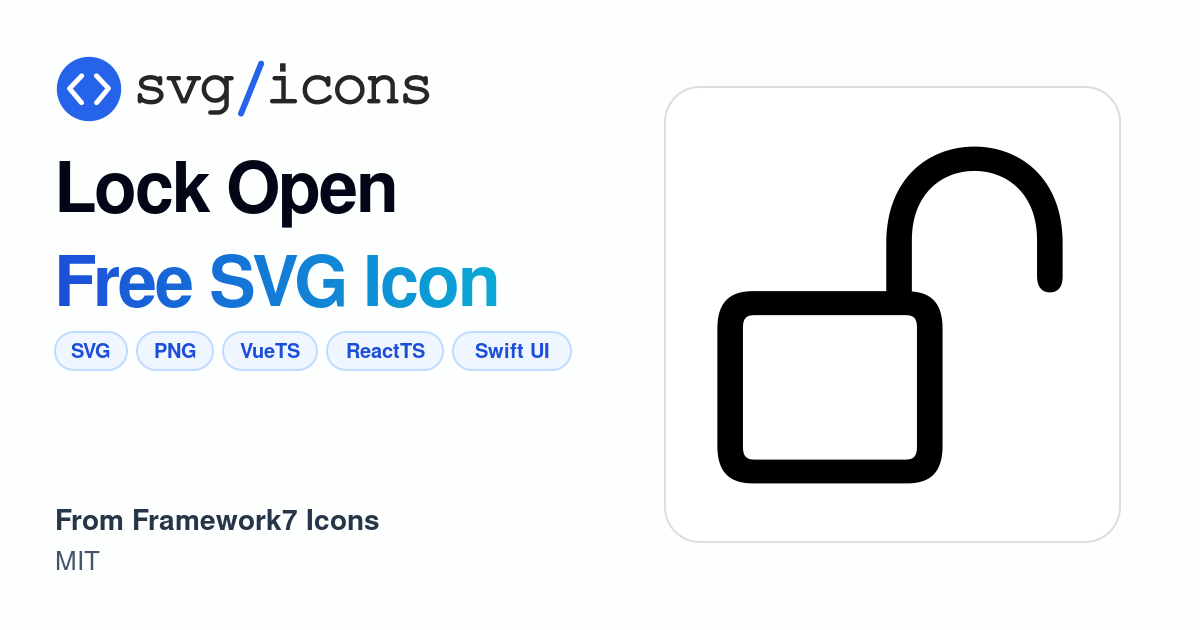 Lock-open SVG Icon - Free Lock-open PNG & SVG Download
