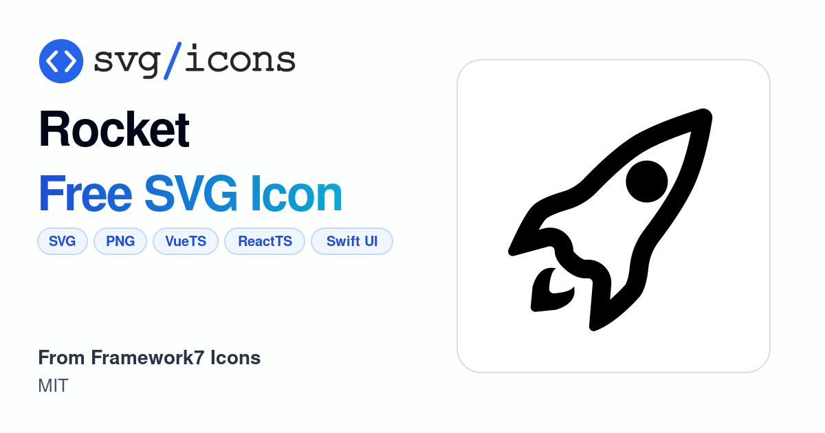 Rocket SVG Icon - Free Rocket PNG & SVG Download