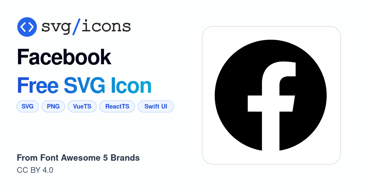 Facebook SVG Icon - Free Facebook PNG & SVG Download