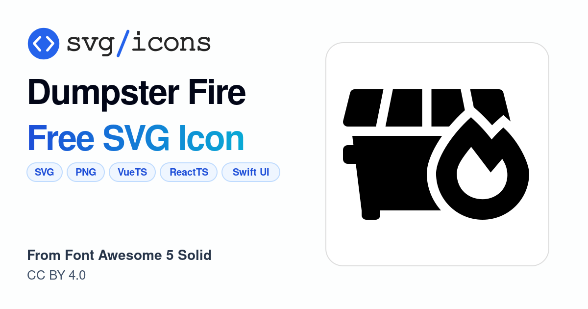 Dumpster-fire SVG Icon - Free Dumpster-fire PNG & SVG Download