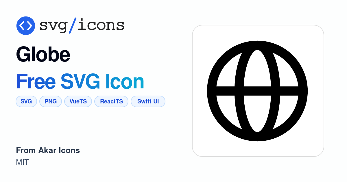 Globe SVG Icon - Free Globe PNG & SVG Download