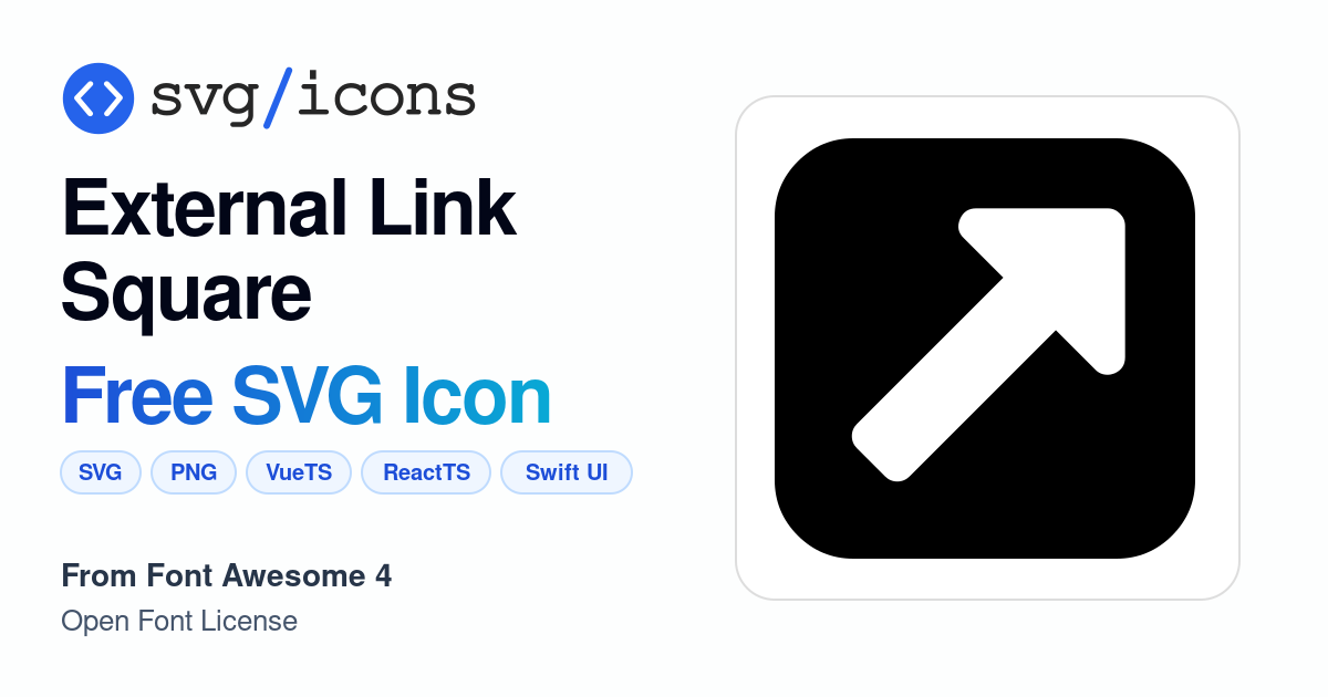 External-link-square SVG Icon - Free External-link-square PNG & SVG ...