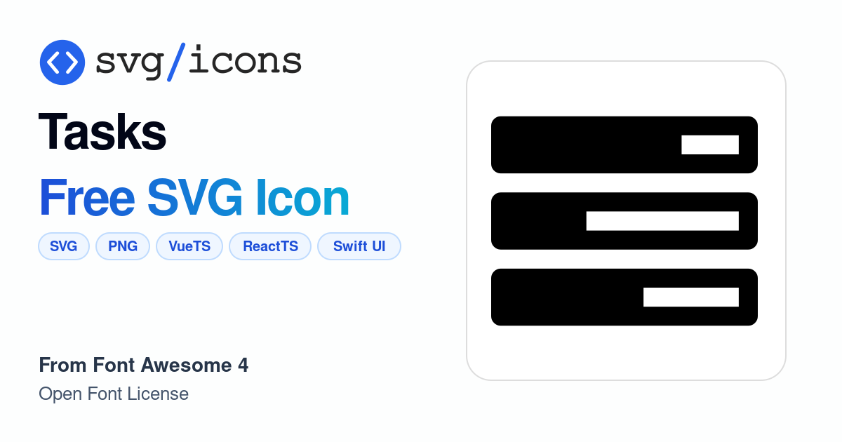Tasks SVG Icon - Free Tasks PNG & SVG Download