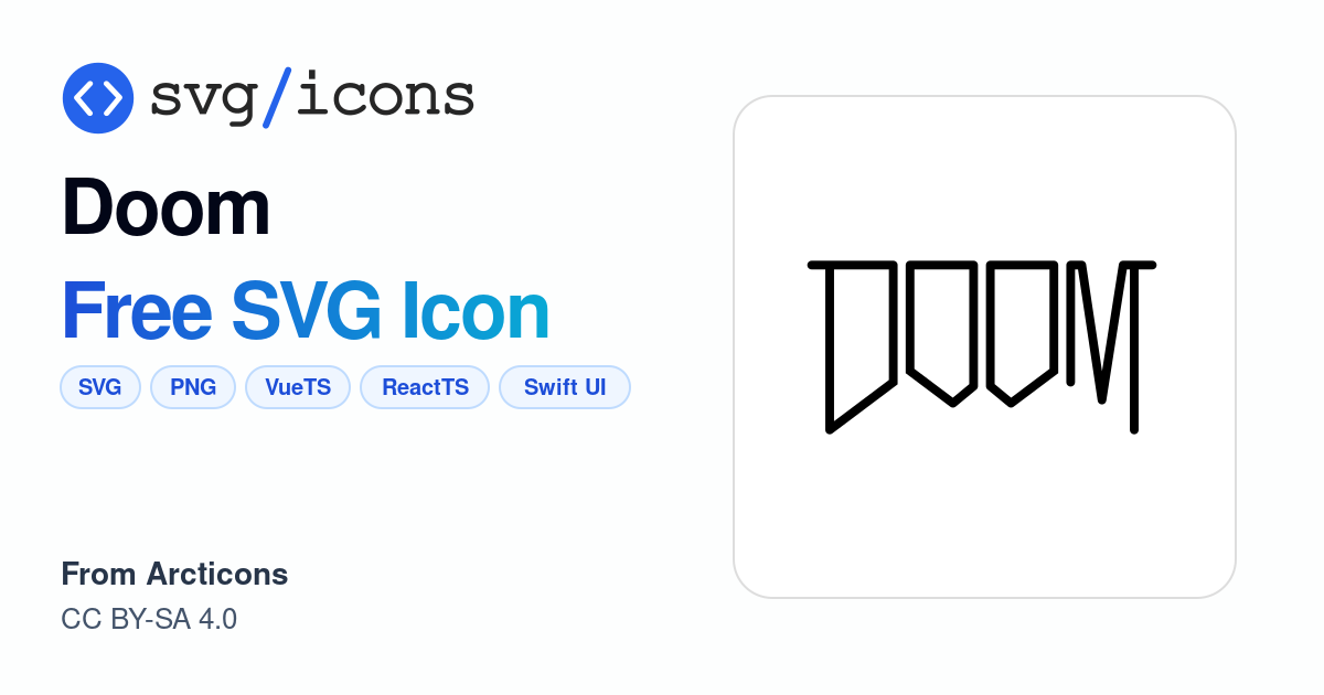 Doom SVG Icon - Free Doom PNG & SVG Download
