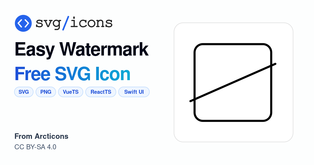 Easy-watermark SVG Icon - Free Easy-watermark PNG & SVG Download
