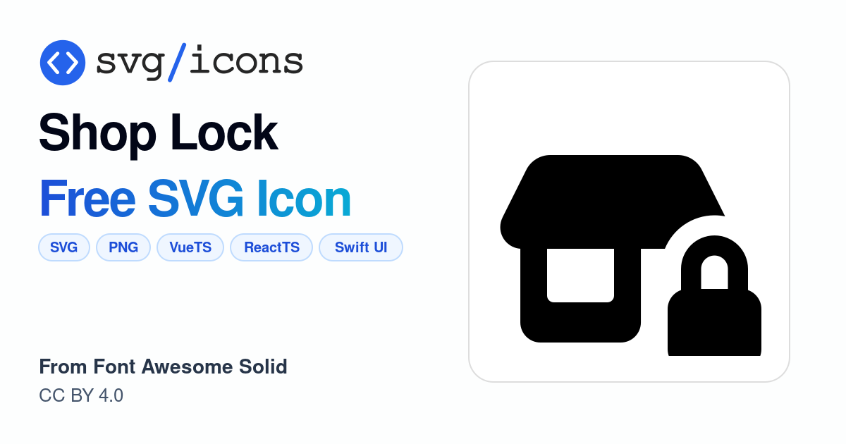 Shop-lock SVG Icon - Free Shop-lock PNG & SVG Download