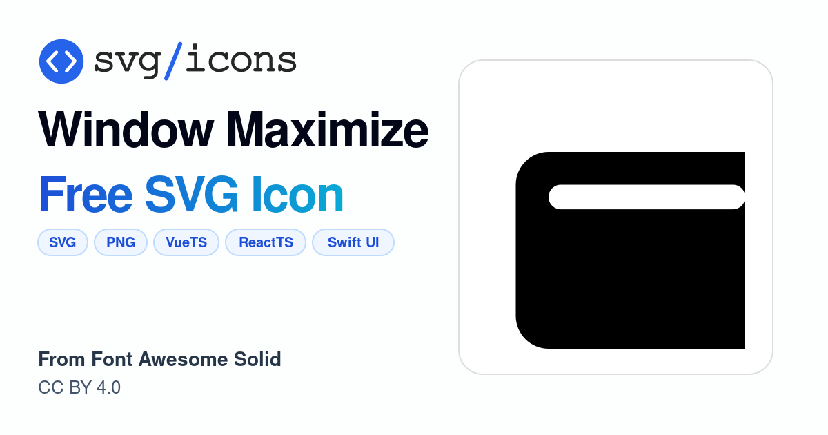 Window-maximize SVG Icon - Free Window-maximize PNG & SVG Download