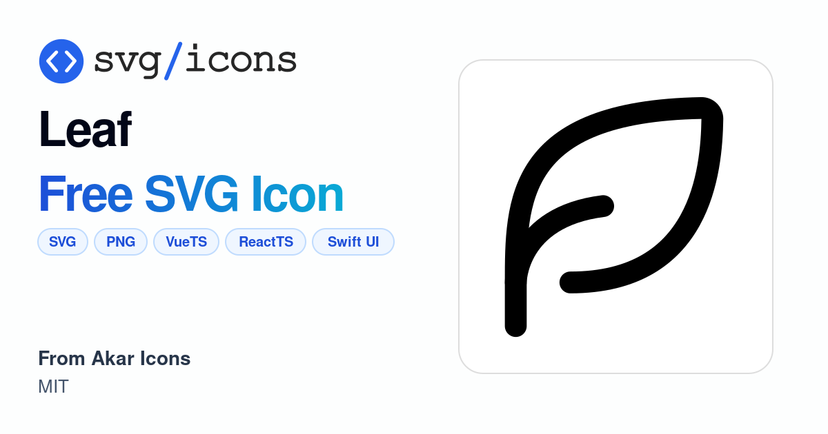 Leaf SVG Icon - Free Leaf PNG & SVG Download