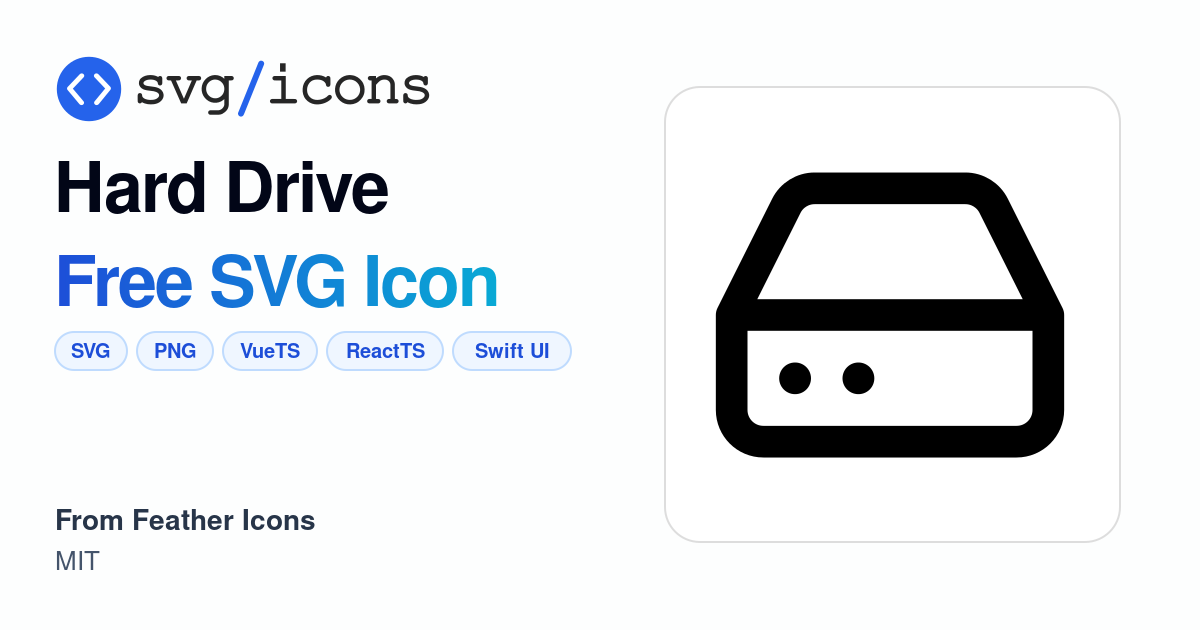 Hard-drive SVG Icon - Free Hard-drive PNG & SVG Download