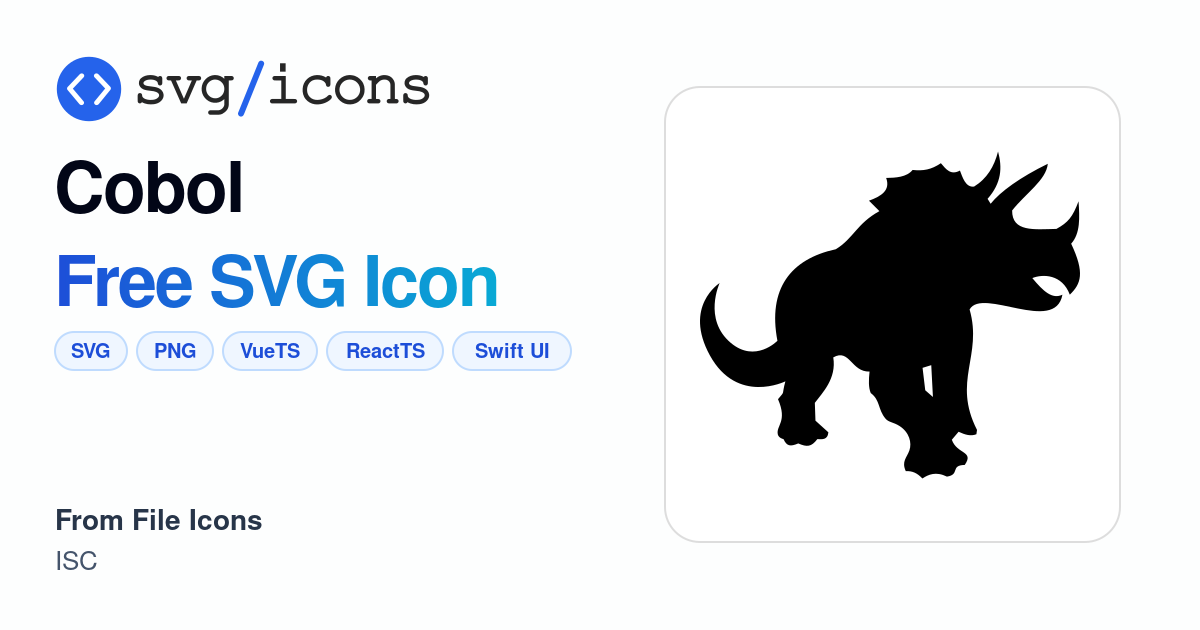 Cobol SVG Icon - Free Cobol PNG & SVG Download