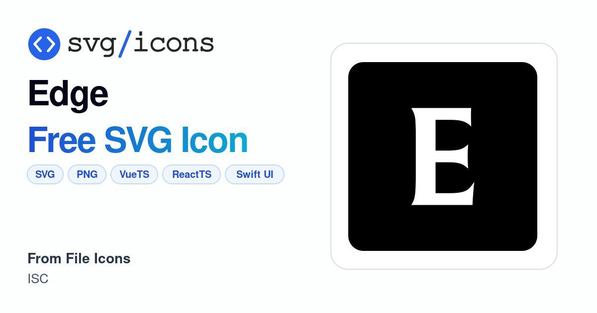 Edge SVG Icon - Free Edge PNG & SVG Download