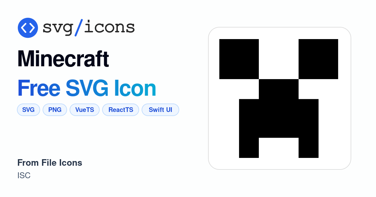 Minecraft SVG Icon - Free Minecraft PNG & SVG Download