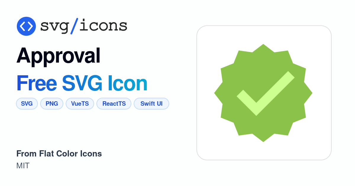Approval SVG Icon - Free Approval PNG & SVG Download