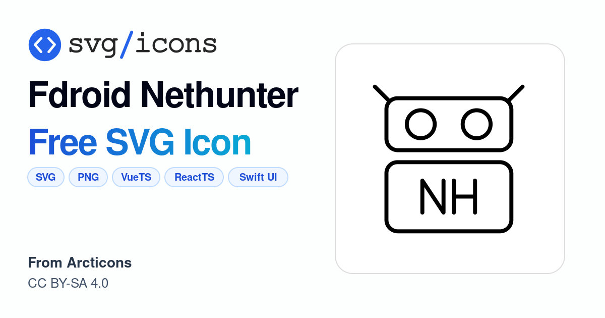Fdroid-nethunter SVG Icon - Free Fdroid-nethunter PNG & SVG Download