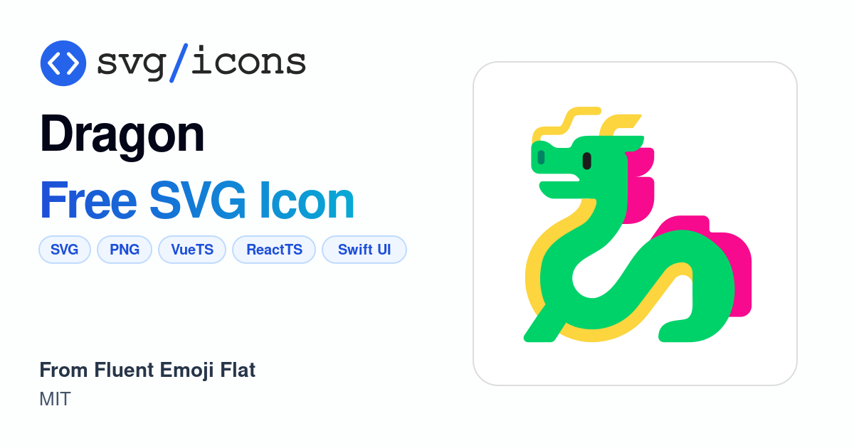 Dragon SVG Icon - Free Dragon PNG & SVG Download