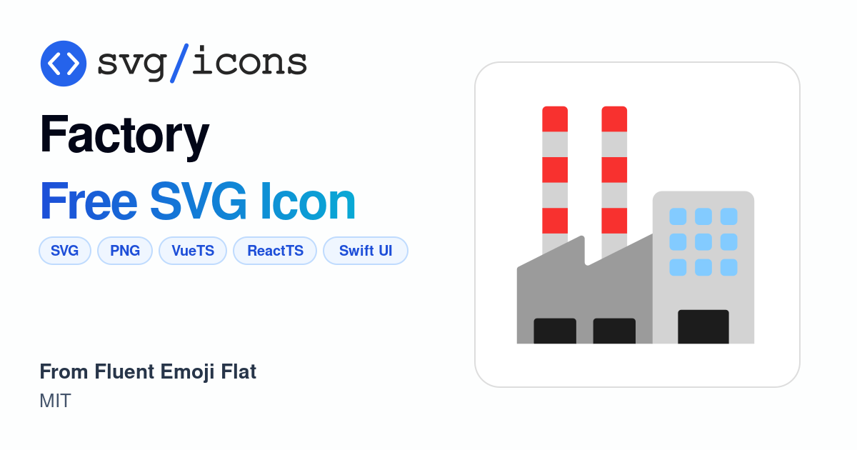 Factory SVG Icon - Free Factory PNG & SVG Download