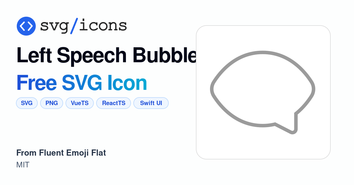 Left-speech-bubble SVG Icon - Free Left-speech-bubble PNG & SVG Download