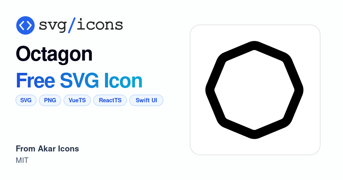 Octagon SVG Icon - Free Octagon PNG & SVG Download