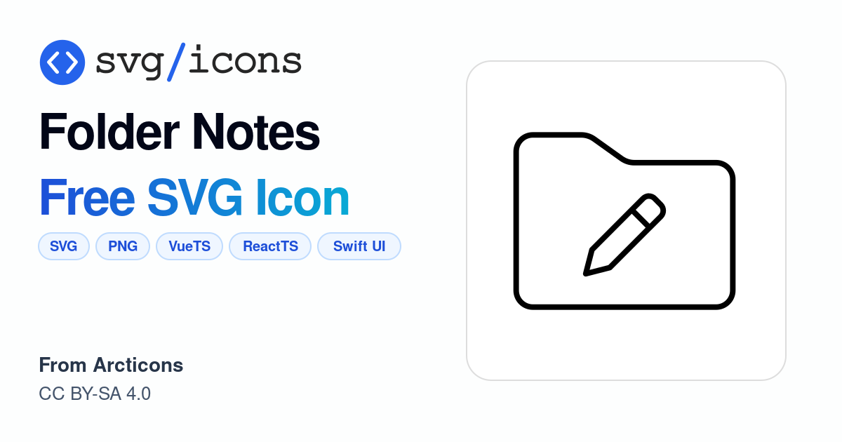 Folder-notes SVG Icon - Free Folder-notes PNG & SVG Download