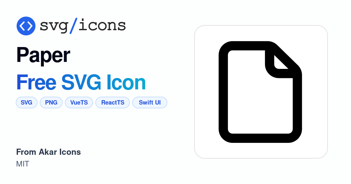 Paper SVG Icon - Free Paper PNG & SVG Download