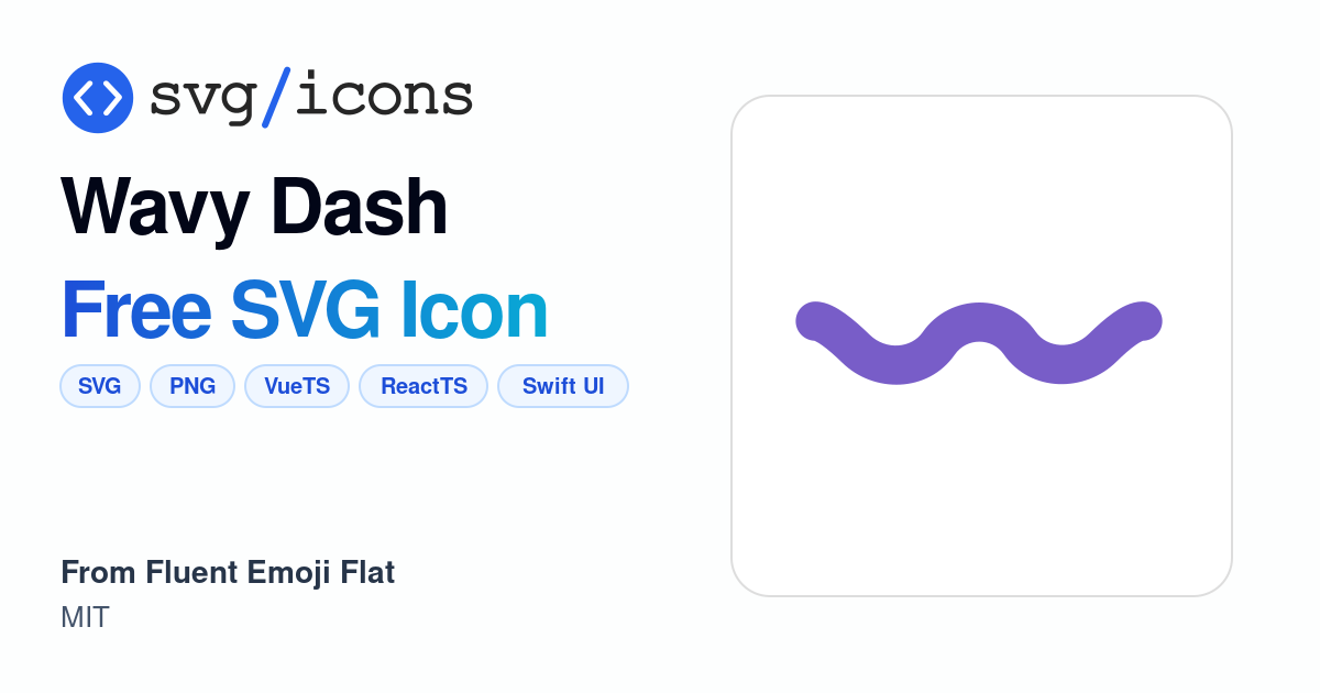 Wavy-dash SVG Icon - Free Wavy-dash PNG & SVG Download