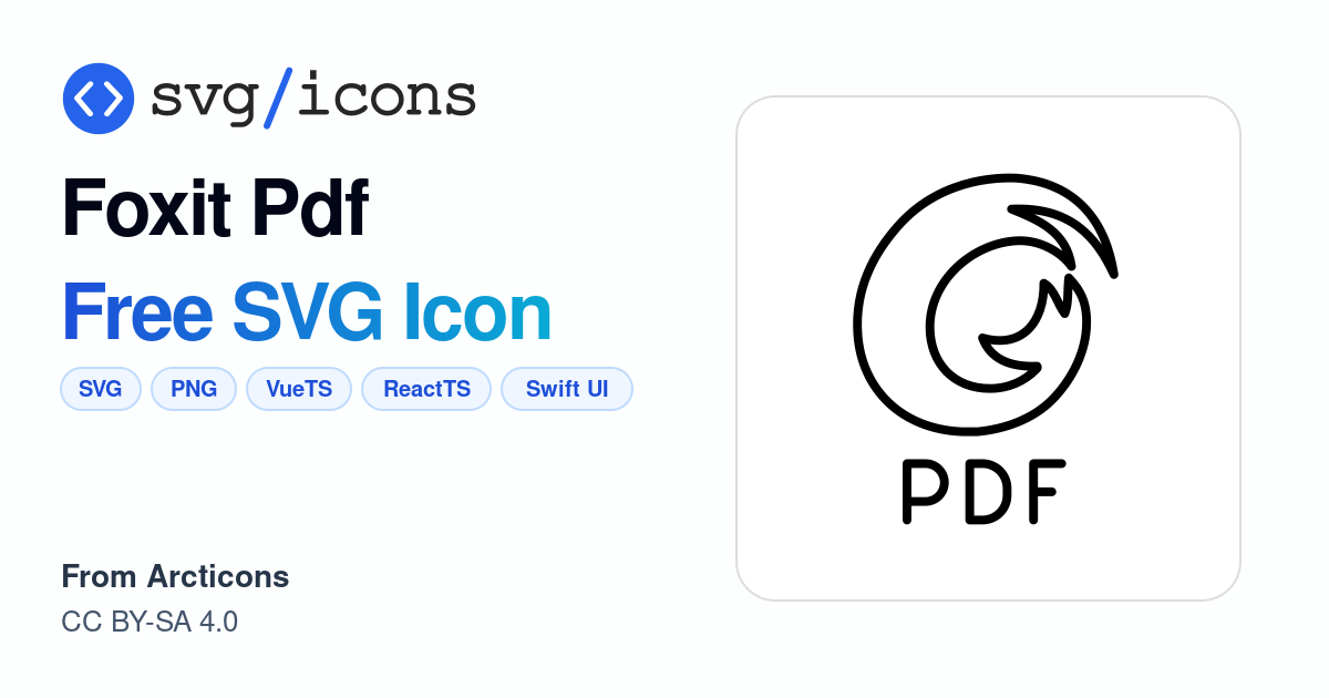 Foxit-pdf SVG Icon - Free Foxit-pdf PNG & SVG Download