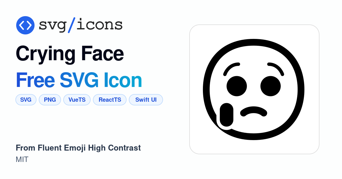 Crying-face SVG Icon - Free Crying-face PNG & SVG Download