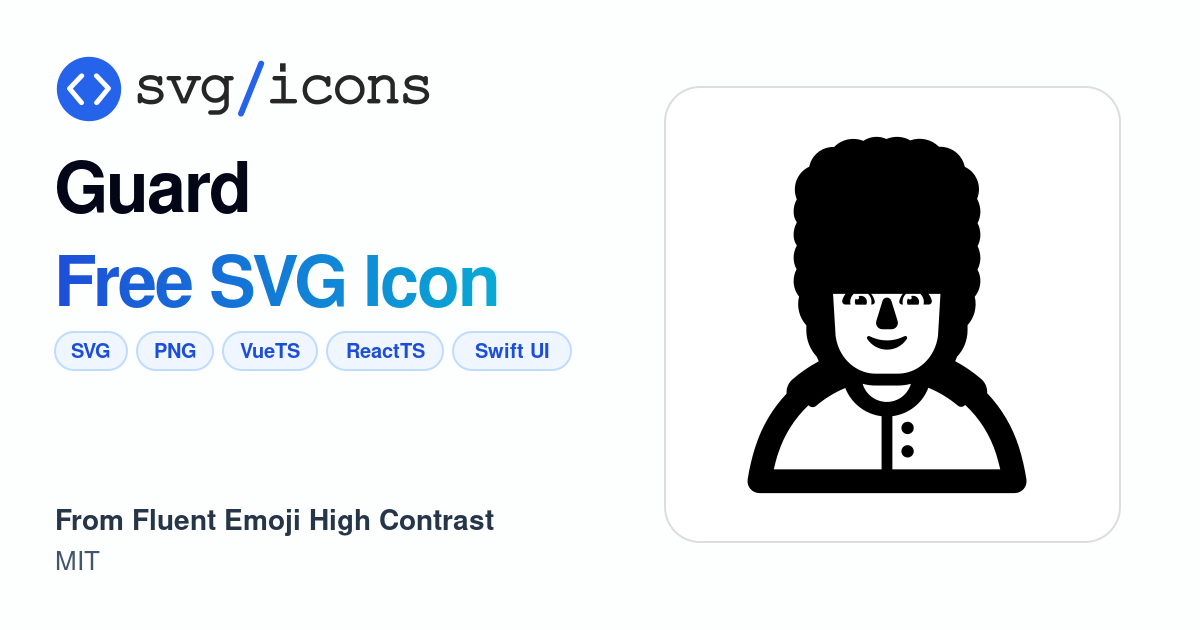 Guard SVG Icon - Free Guard PNG & SVG Download