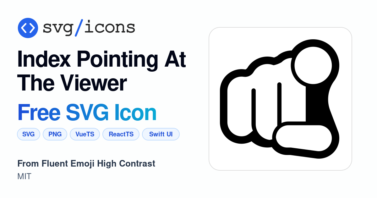 Index-pointing-at-the-viewer SVG Icon - Free Index-pointing-at-the ...