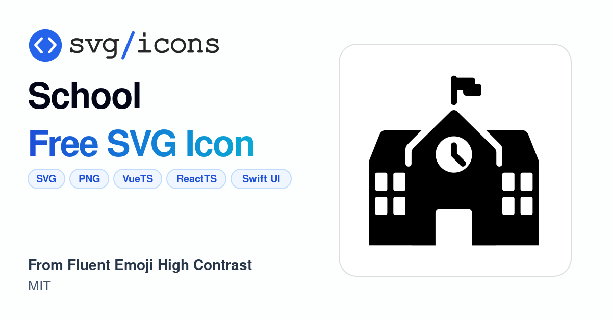 School SVG Icon - Free School PNG & SVG Download