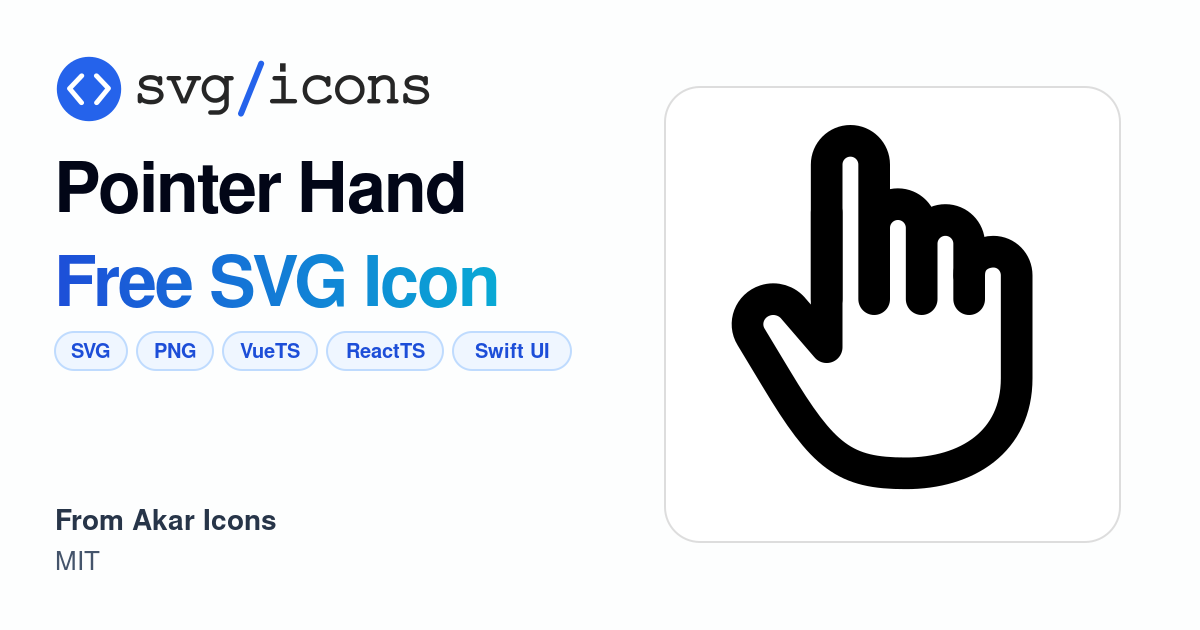 Pointer-hand SVG Icon - Free Pointer-hand PNG & SVG Download
