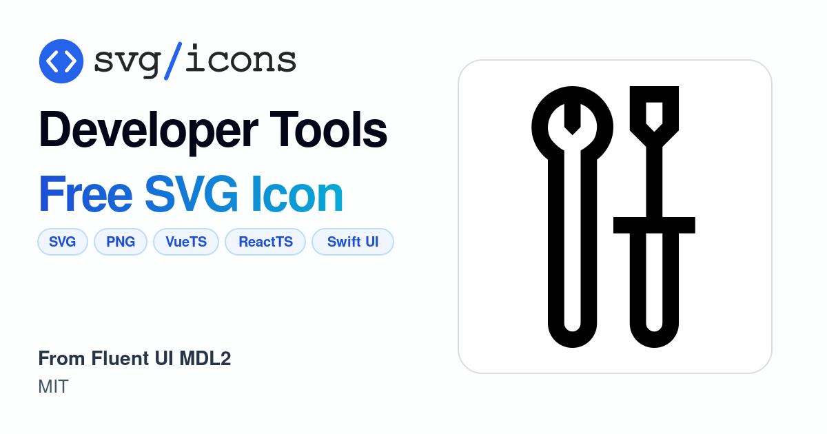 Developer-tools SVG Icon - Free Developer-tools PNG & SVG Download