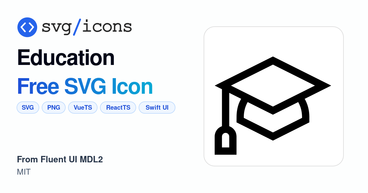 Education SVG Icon - Free Education PNG & SVG Download