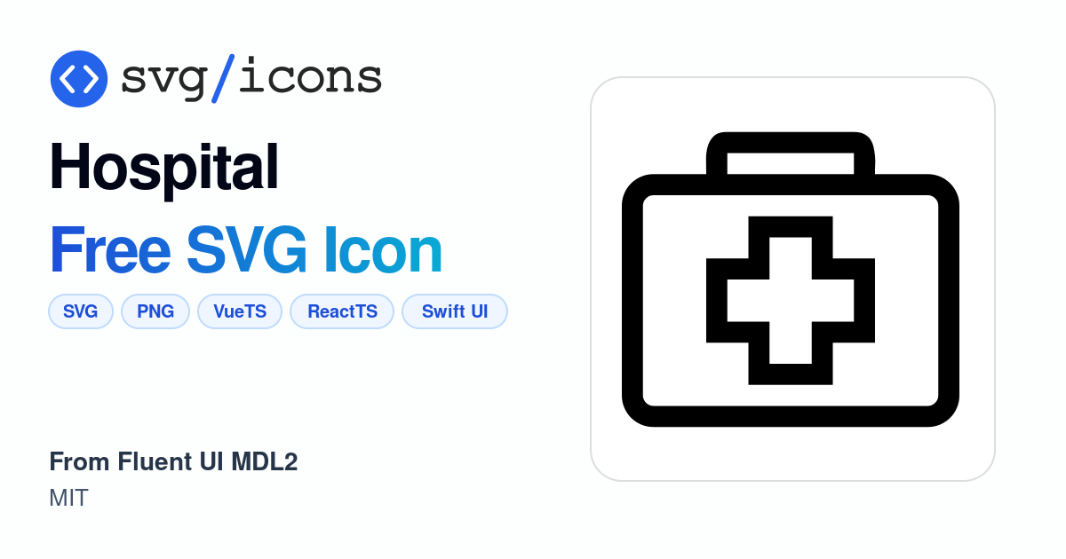 Hospital SVG Icon - Free Hospital PNG & SVG Download