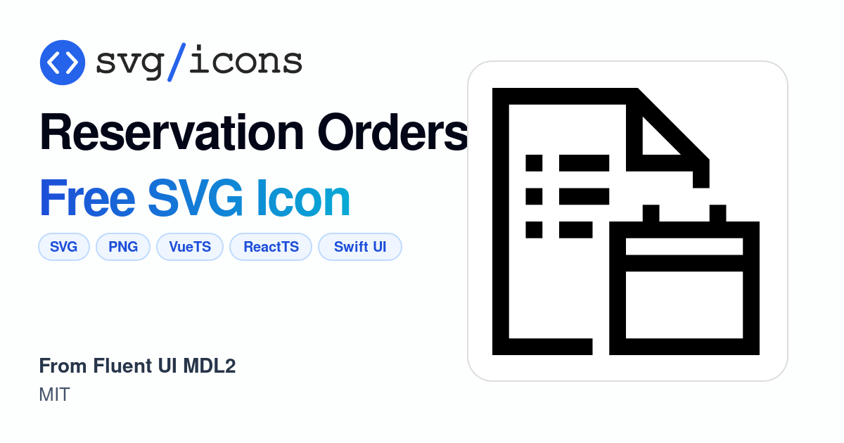 Reservation-orders SVG Icon - Free Reservation-orders PNG & SVG Download