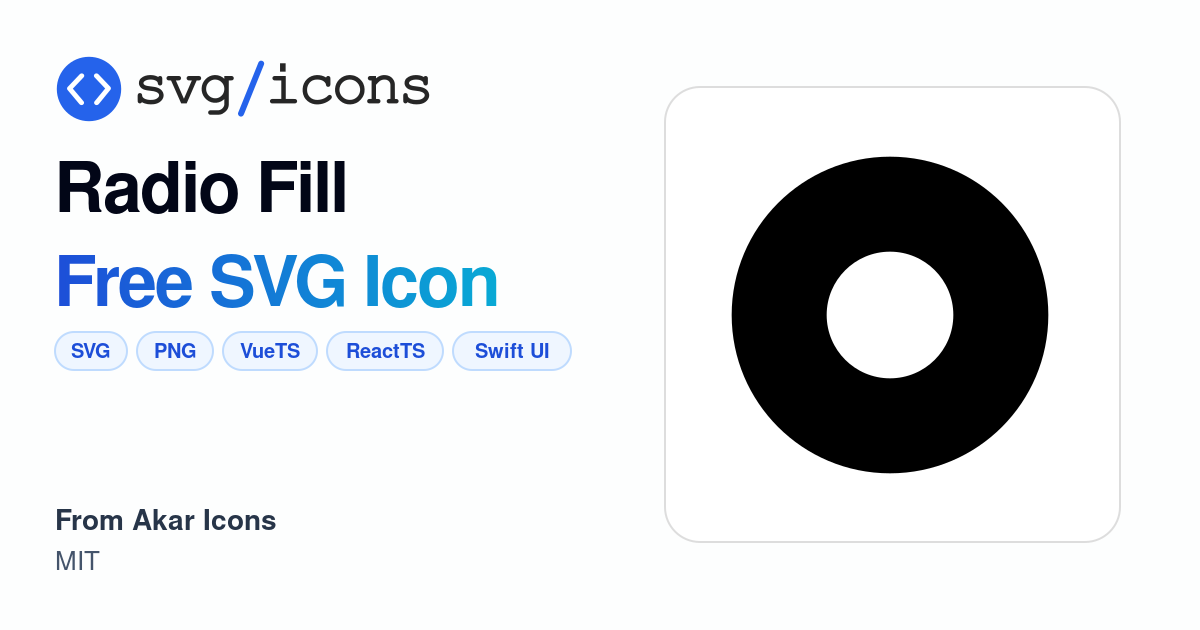 Radio-fill SVG Icon - Free Radio-fill PNG & SVG Download