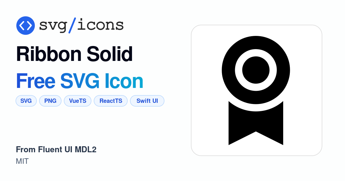 Ribbon-solid SVG Icon - Free Ribbon-solid PNG & SVG Download