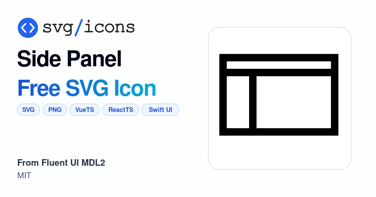 Side-panel SVG Icon - Free Side-panel PNG & SVG Download