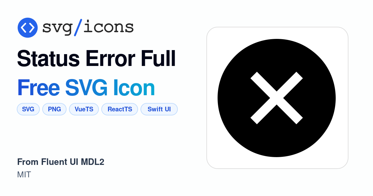 Status-error-full SVG Icon - Free Status-error-full PNG & SVG Download