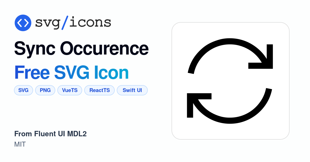 Sync-occurence SVG Icon - Free Sync-occurence PNG & SVG Download