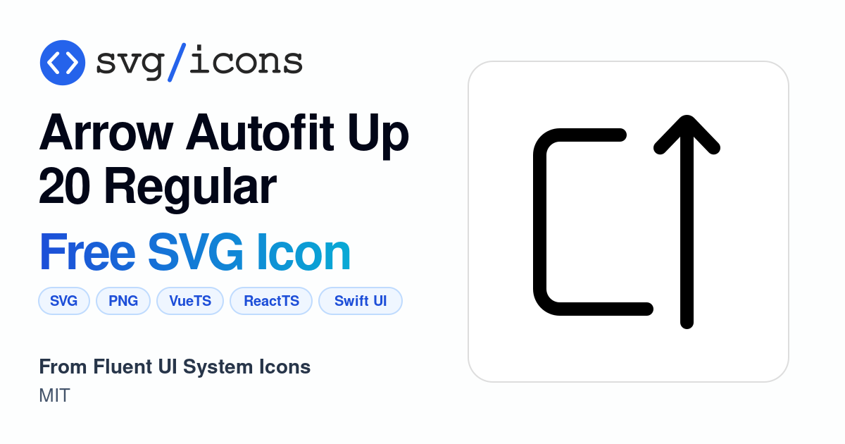 Arrow-autofit-up-20-regular SVG Icon - Free Arrow-autofit-up-20-regular ...