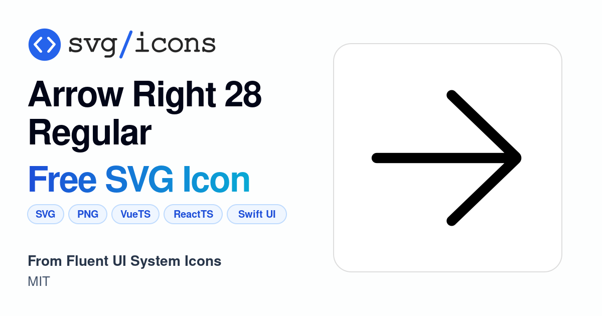 Arrow-right-28-regular SVG Icon - Free Arrow-right-28-regular PNG & SVG ...