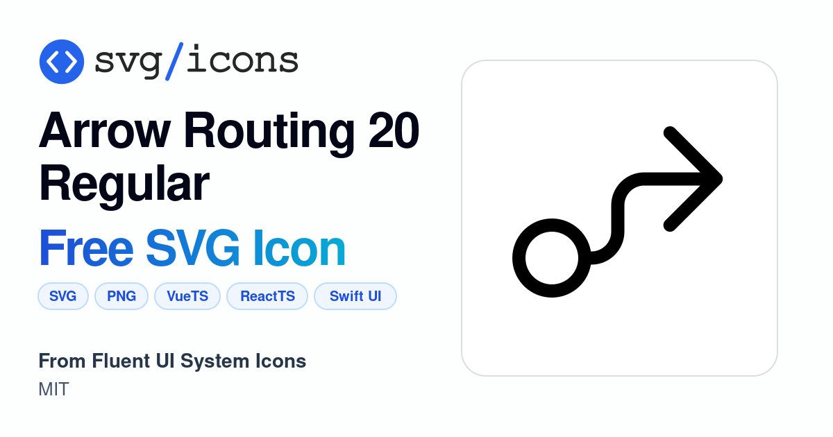 Arrow-routing-20-regular SVG Icon - Free Arrow-routing-20-regular PNG ...