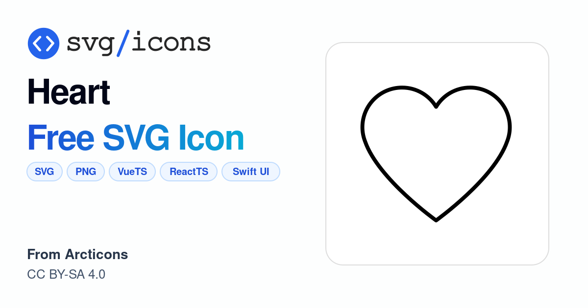 Heart SVG Icon - Free Heart PNG & SVG Download