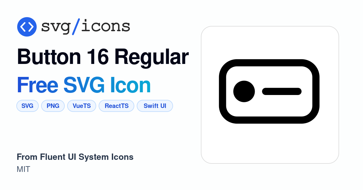 Button-16-regular SVG Icon - Free Button-16-regular PNG & SVG Download