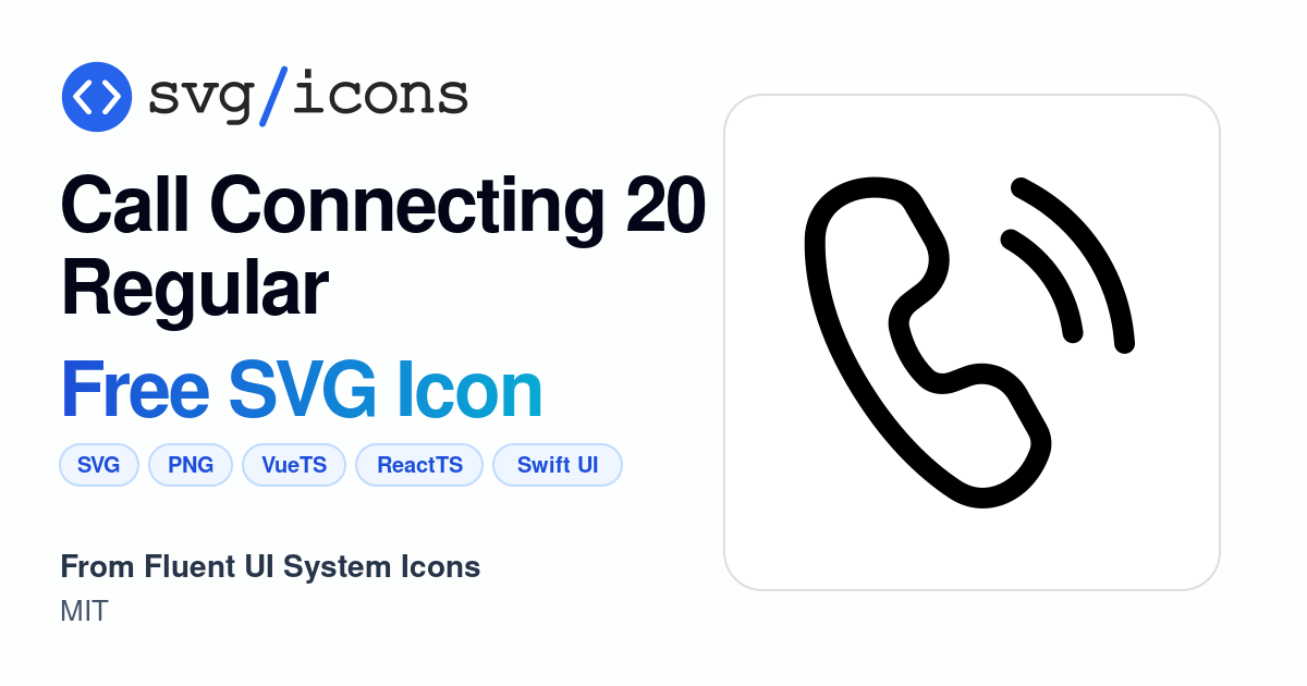 Call-connecting-20-regular SVG Icon - Free Call-connecting-20-regular ...