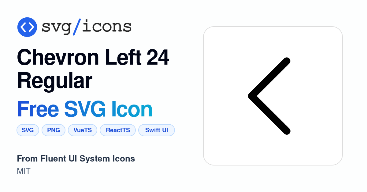 Chevron-left-24-regular SVG Icon - Free Chevron-left-24-regular PNG ...